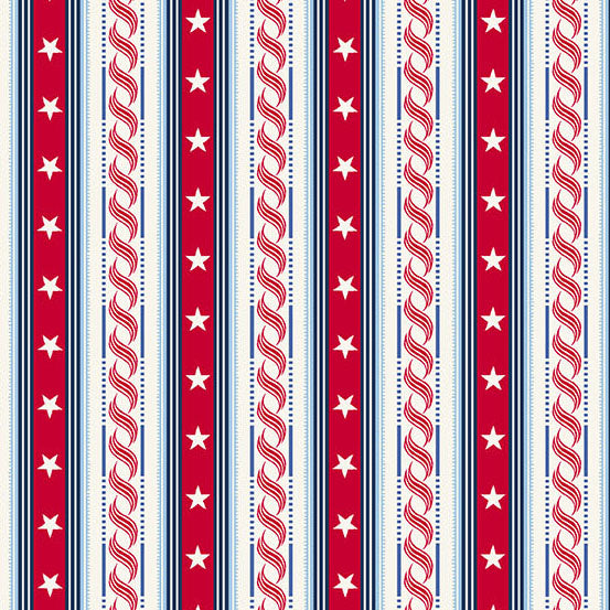 AMERICANA by Andover Fabrics - Stripe Red A-10183-R
