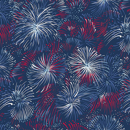 AMERICANA by Andover Fabrics - Firework Blue A-10184-B