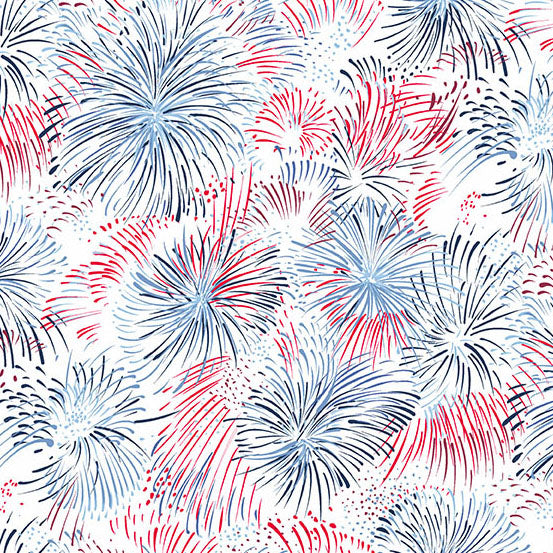 AMERICANA by Andover Fabrics - Firework White A-10184-L