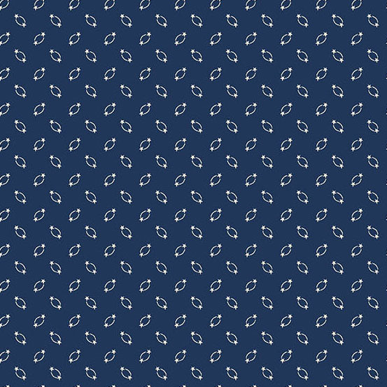AMERICANA by Andover Fabrics - Circle Star Navy A-10187-B1