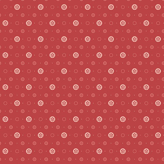 Anna by Laundry Basket Quilts - Buttons Raspberry A-9358-R