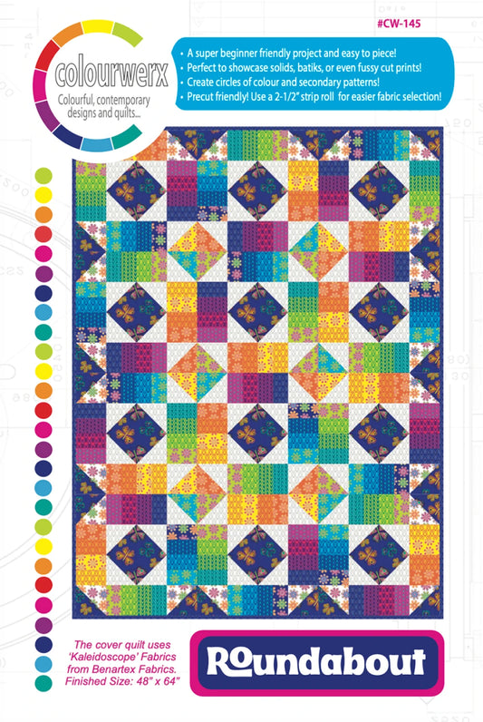 Roundabout Quilt Pattern - Paper Pattern - By Colourwerx