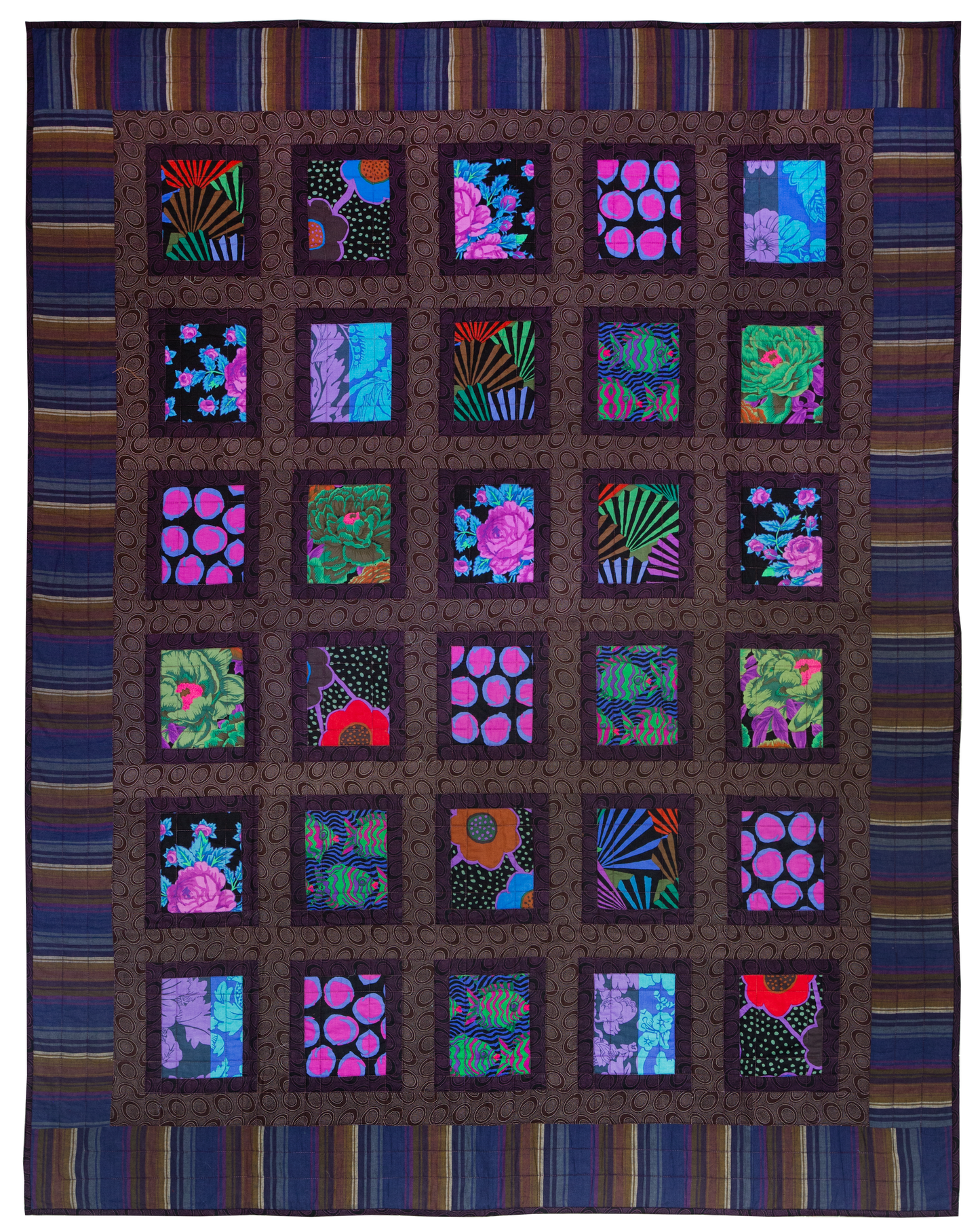PRE-ORDER Dark Chocolate Quilt – Fabric Pack - 57" X 72" - Kaffe Fassett Collective - Quilts at an English Manor House