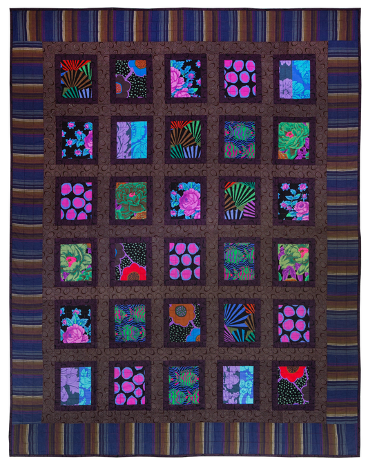 PRE-ORDER Dark Chocolate Quilt – Fabric Pack - 57" X 72" - Kaffe Fassett Collective - Quilts at an English Manor House