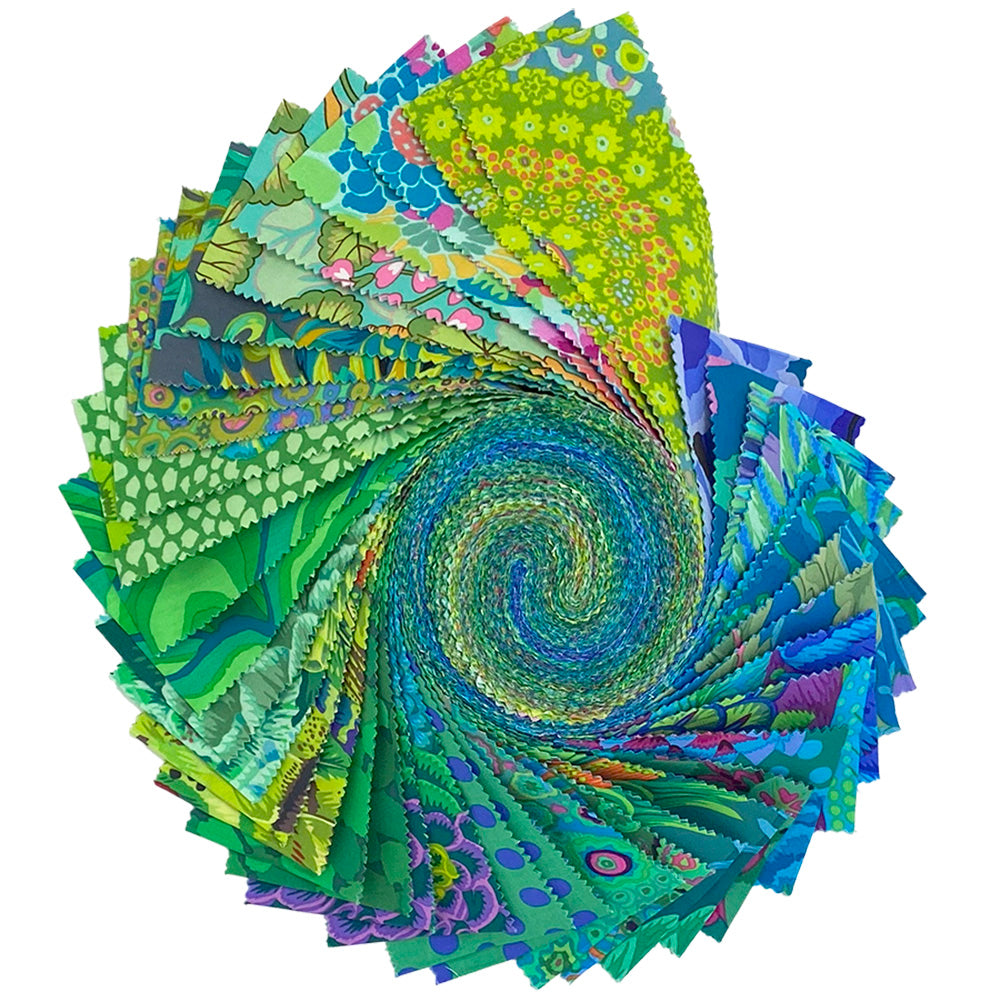 2.5" 40pcs CLASSIC PLUS DESIGN ROLL- TIDAL FB4DRGP Kaffe Fassett Collective