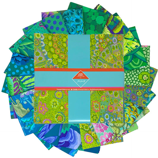 10" - 42pcs- CLASSIC PLUS CHARM PACK- TIDAL FB6CPGP Kaffe Fassett Collective