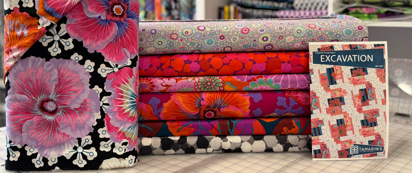 Excavation Quilt Kit – Red Colorway 46" X 60" - Kaffe Fassett Collective Fabrics
