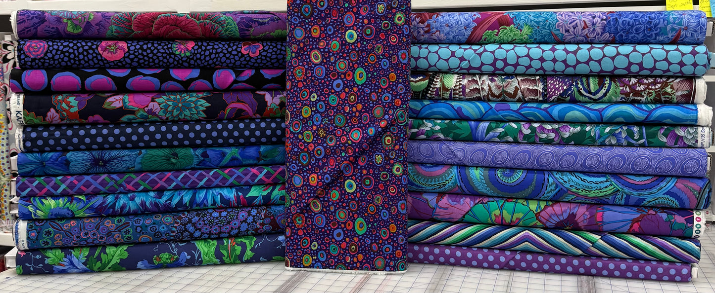 Tartan Quilt Kit – Amethyst Colorway 64" X 80" - Kaffe Fassett Collective Fabrics