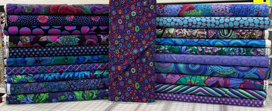 Tartan Quilt Kit – Amethyst Colorway 64" X 80" - Kaffe Fassett Collective Fabrics