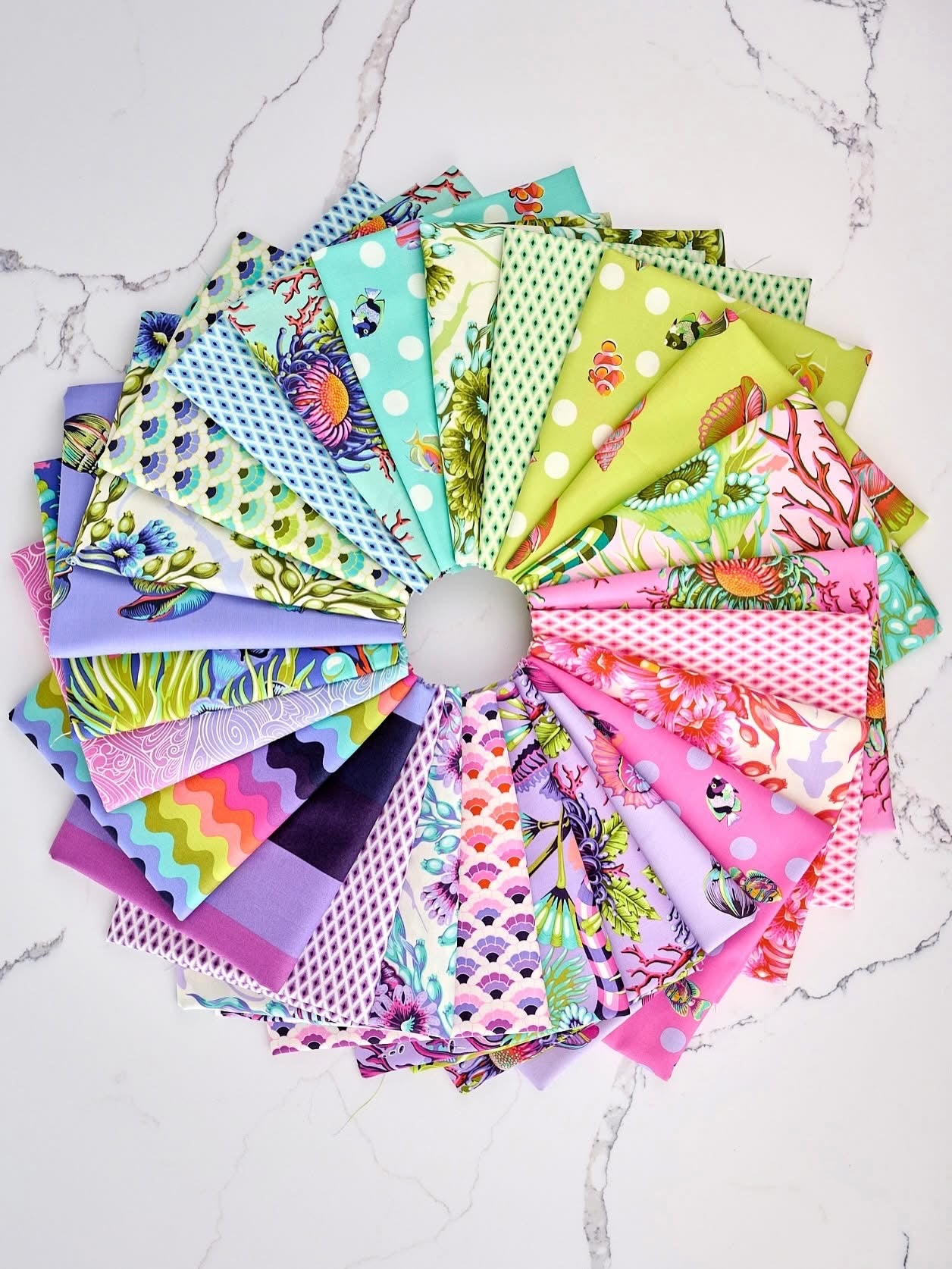 PRE-ORDER Lighthouse Windows - Ultraviolet - Floral Reef Tula Pink - PWTP273.ULTRAVIOLET