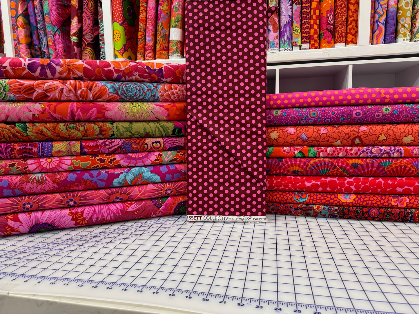 Cascade Quilt Kit – Red Colorway 59.5" X 85" - Kaffe Fassett Collective