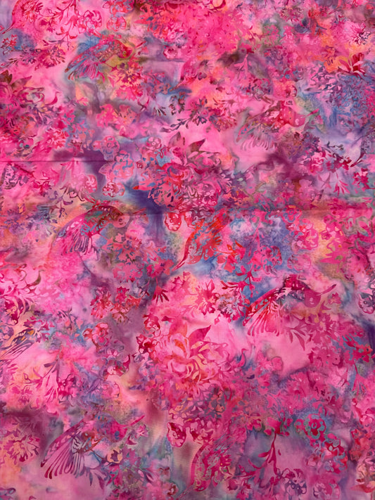 BATIK – Rosy Aviary - Textured Print – 100% Cotton