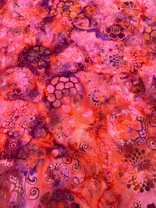 BATIK – Sunset Bouquet - Textured Print – 100% Cotton