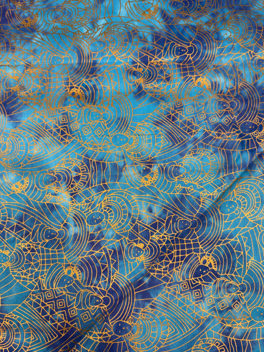 BATIK – Turquoise Majesty - Textured Print – 100% Cotton