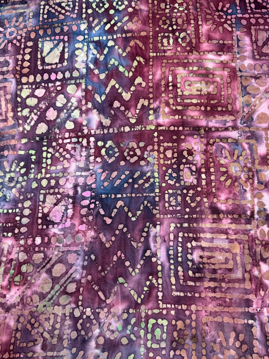 BATIK – Tribal Plum - Textured Print – 100% Cotton