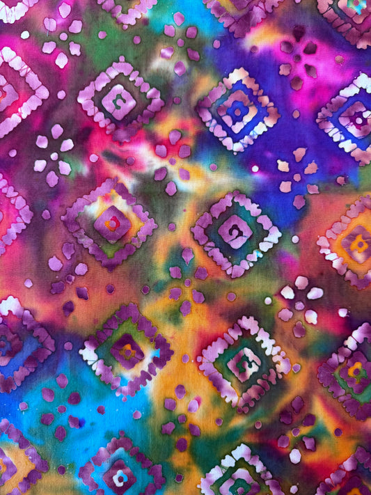 BATIK – Jewel Mosaic - Textured Print – 100% Cotton