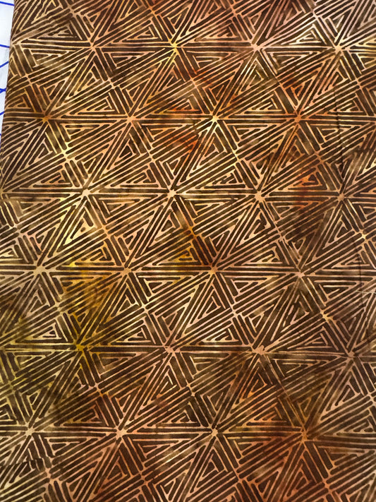 ***SALE***BATIK – Golden linework - Textured Print – 100% Cotton - 31"