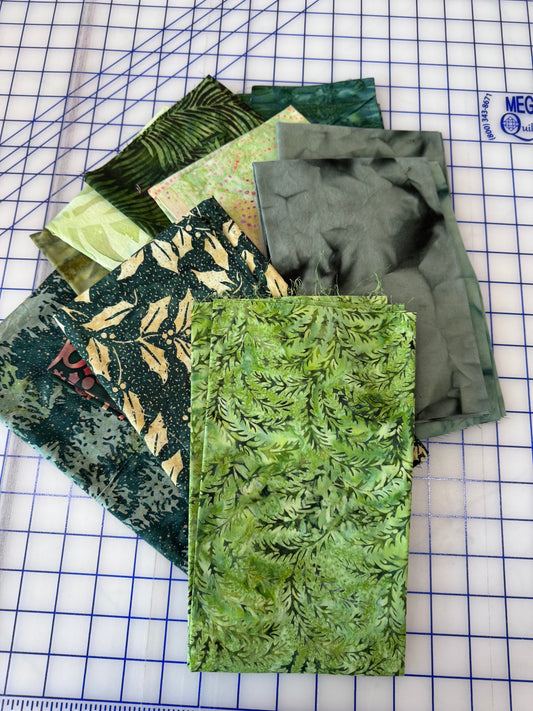 Sew Colorful Batik Bundle - Emerald Jungle