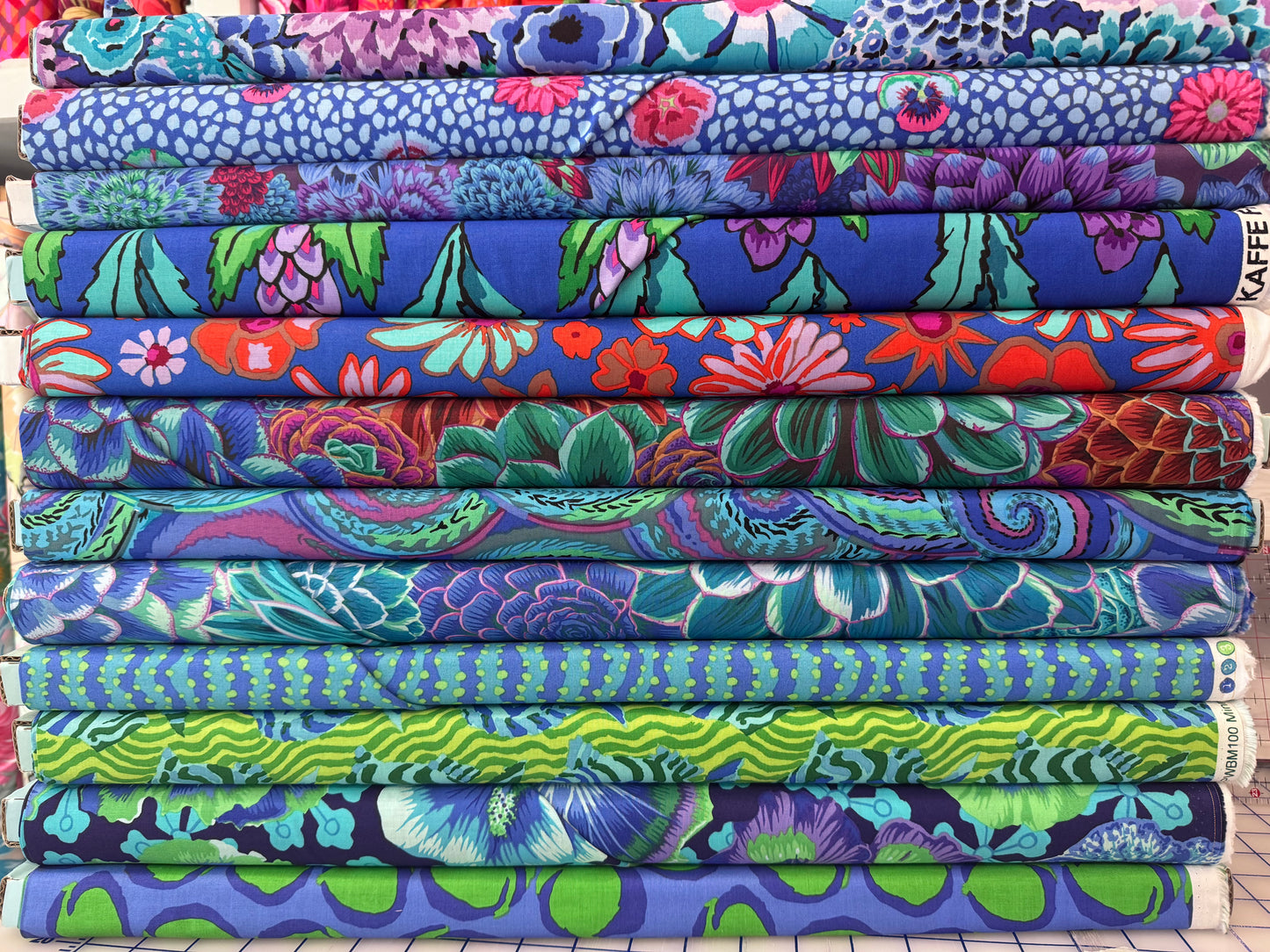 SAN JULIAN QUILT KIT - Coastal Blues Edition - all Kaffe Fassett Collective Fabrics