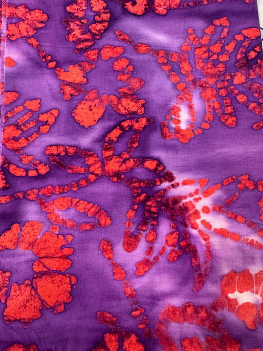 ***SALE***BATIK – Molten Petals - Textured Print – 100% Cotton - 34"