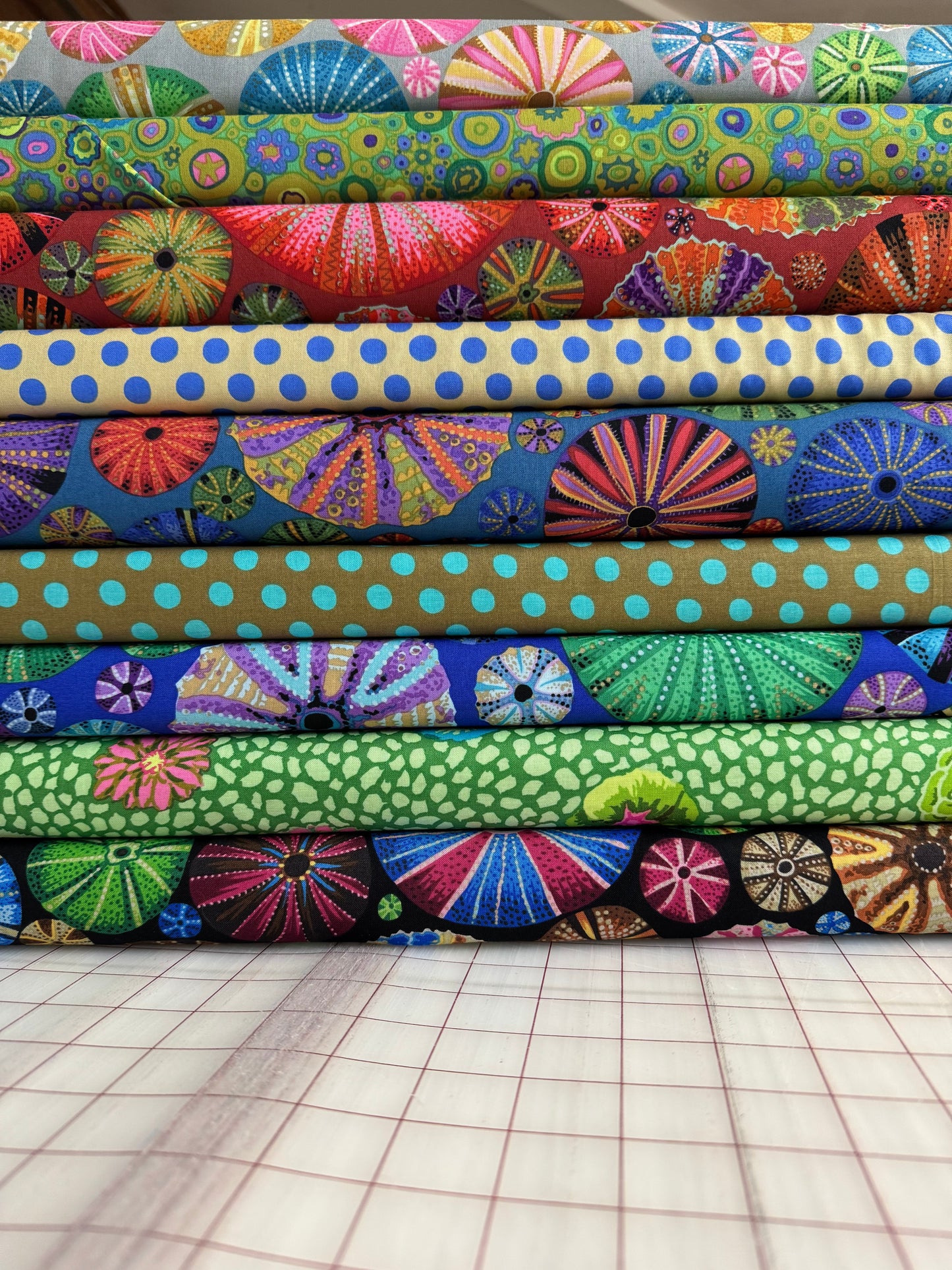 9pcs - Fat Quarter Pack - August 2024 Bundle - Kaffe Fassett Collective