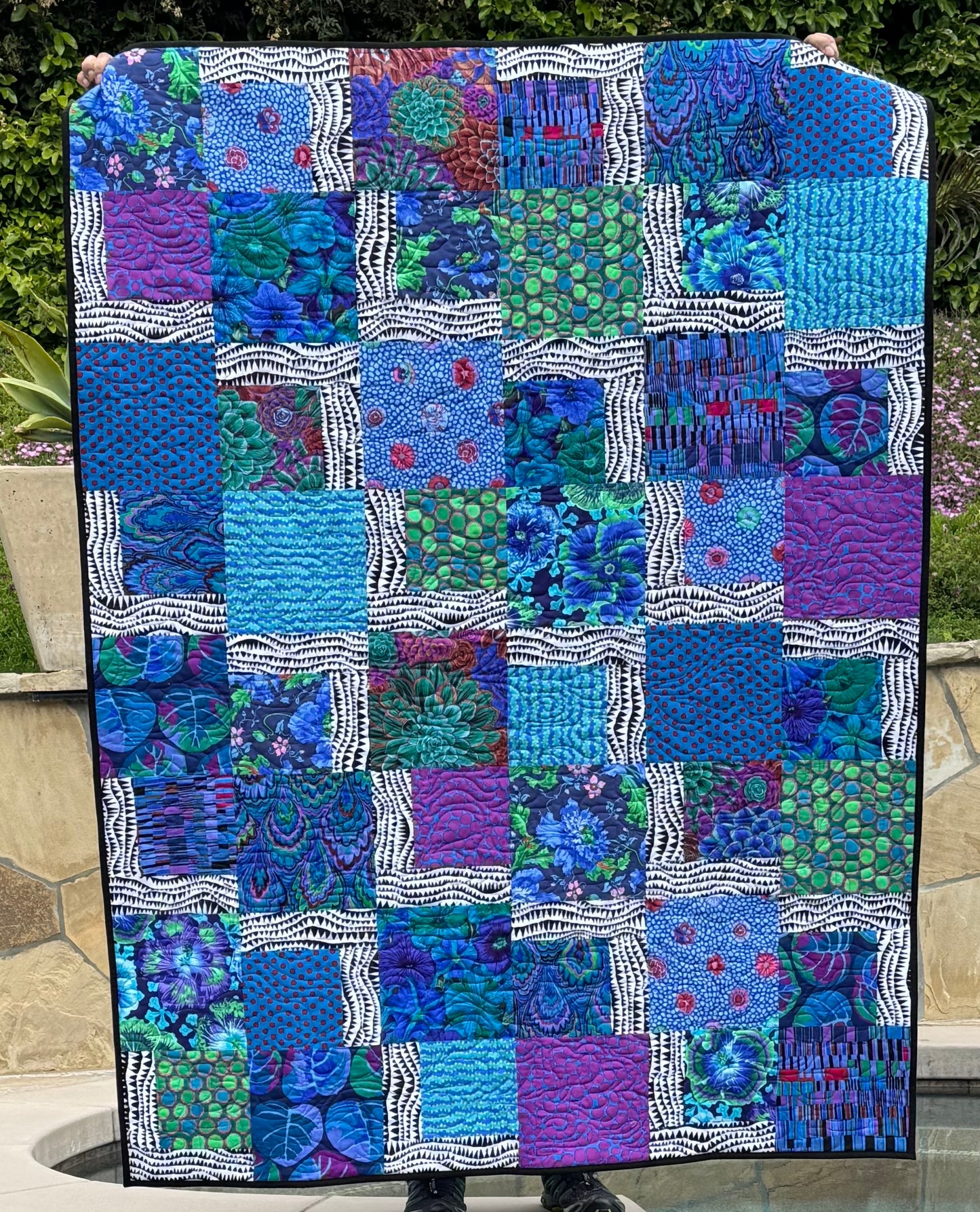 SAN JULIAN QUILT KIT - Coastal Blues Edition - all Kaffe Fassett Collective Fabrics