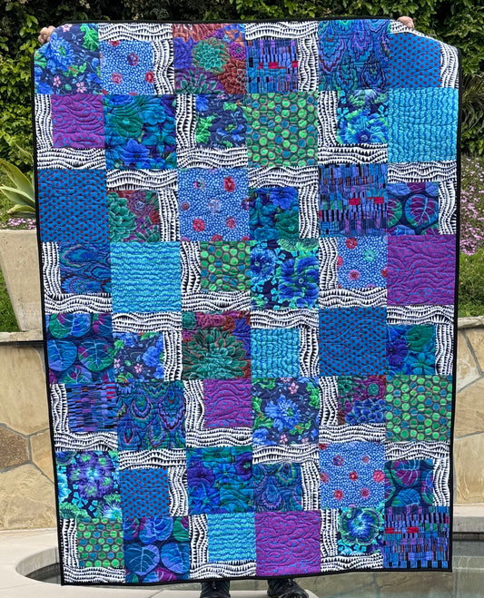 SAN JULIAN QUILT KIT - Coastal Blues Edition - all  Kaffe Fassett Collective Fabrics