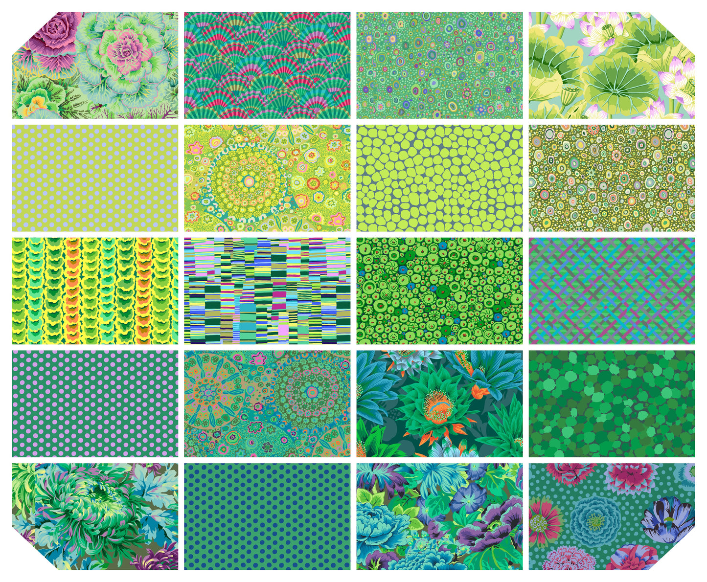 20pc FAT QUARTER BUNDLE CLASSIC PLUS - MEADOW FB4FQGP Kaffe Fassett Collective