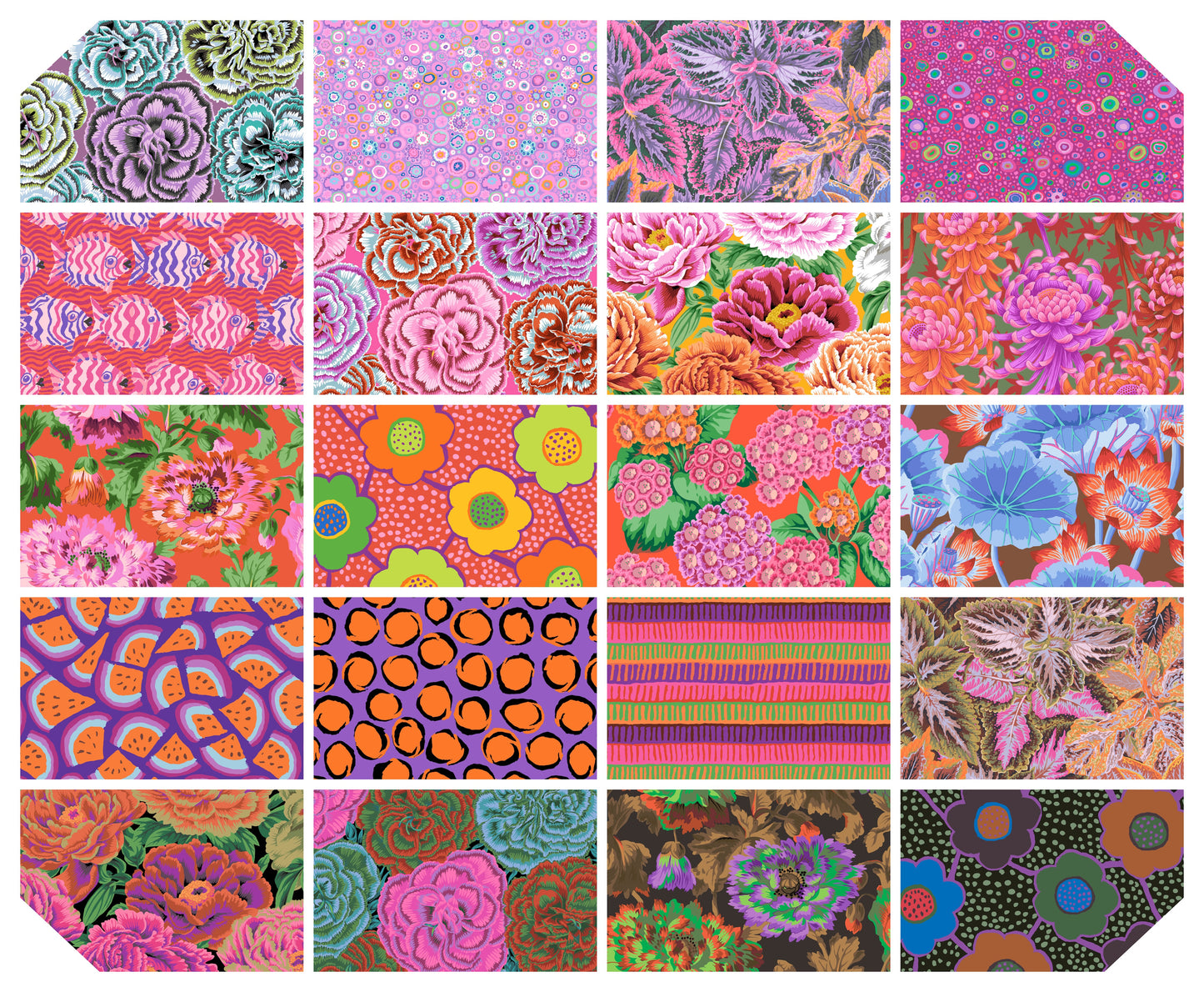 2.5" 40pcs AUGUST 2025 DESIGN ROLL- HOT FB4DRGP Kaffe Fassett Collective