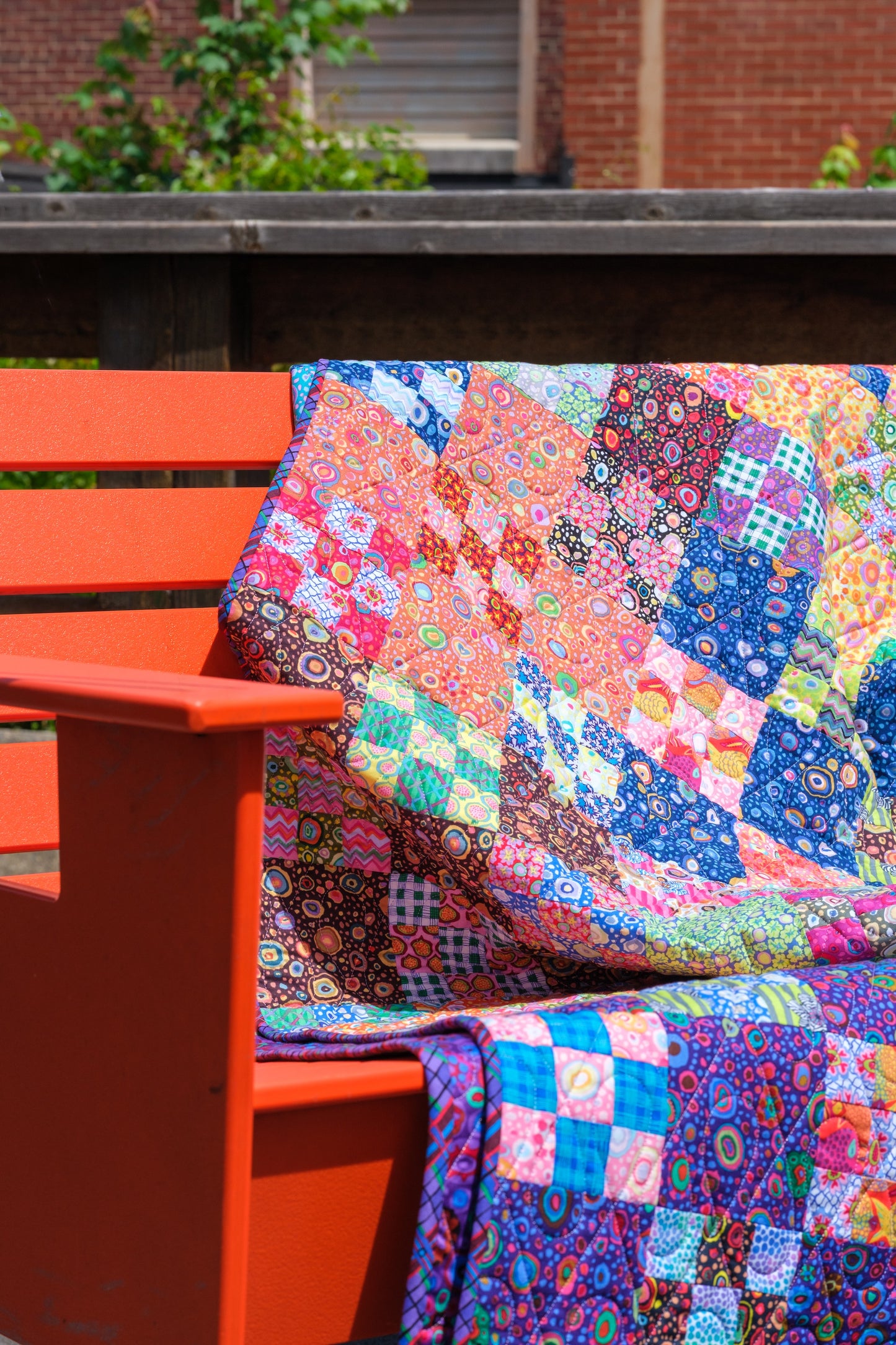 PRE-ORDER Kaffe Fassett - Nine-Patch Hopscotch Quilt Kit - featuring Bits & Bobs - Kaffe Fassett Collective - 67.5" x 81" - December 2026