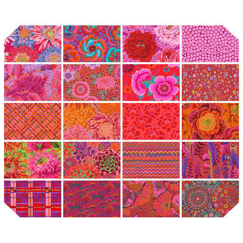 2.5" 40pcs CLASSIC PLUS DESIGN ROLL- RUBY FB4DRGP Kaffe Fassett Collective