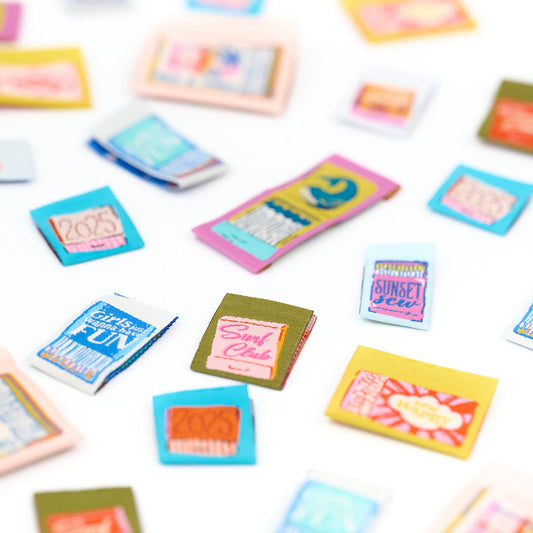 Matchbook Makerie – 8 pc Woven Label Pack from Renaissance Ribbons