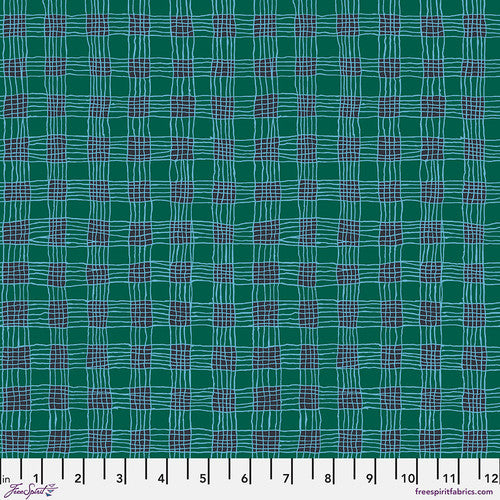 GINGHAM AQUA PWBM089 Kaffe Fassett Collective FEBRUARY 2025