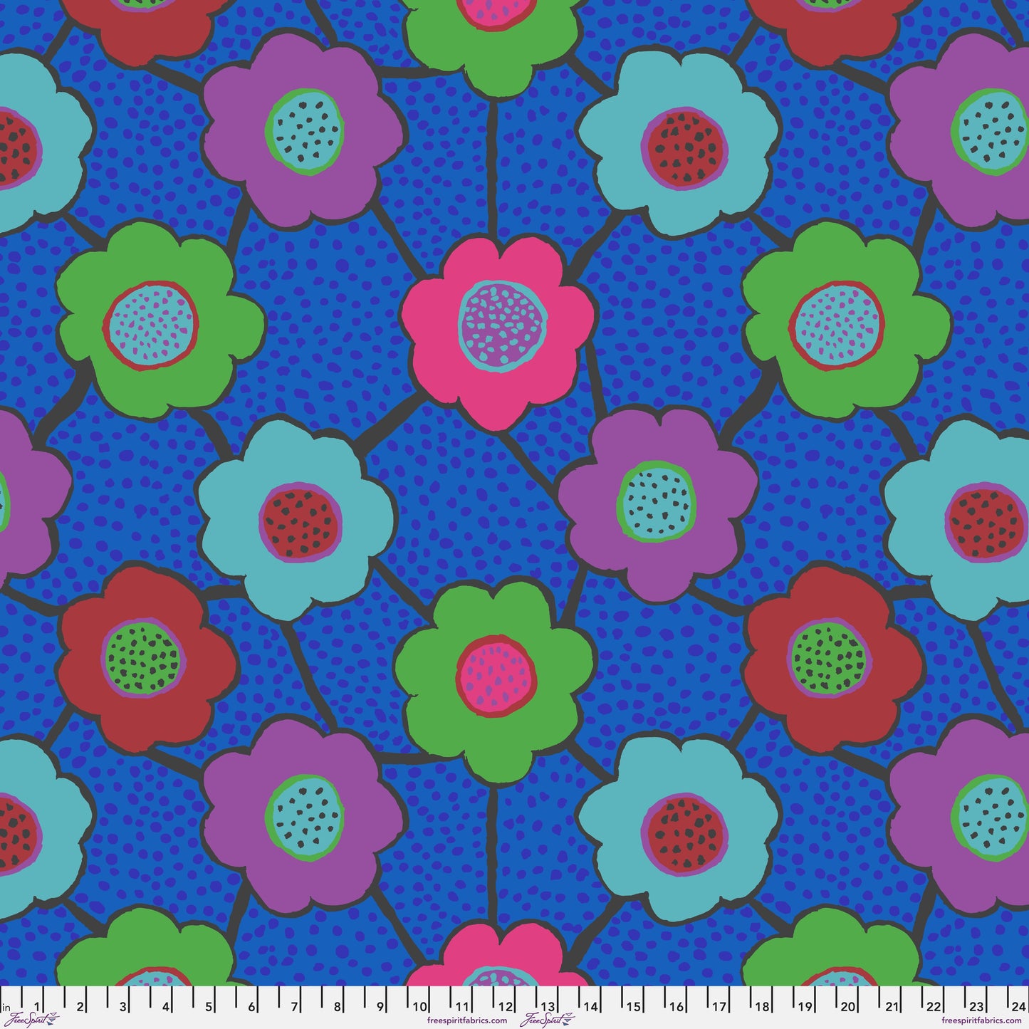 FLORAL CONNECTIONS Blue PWPJ132 Kaffe Fassett Collective August 2025