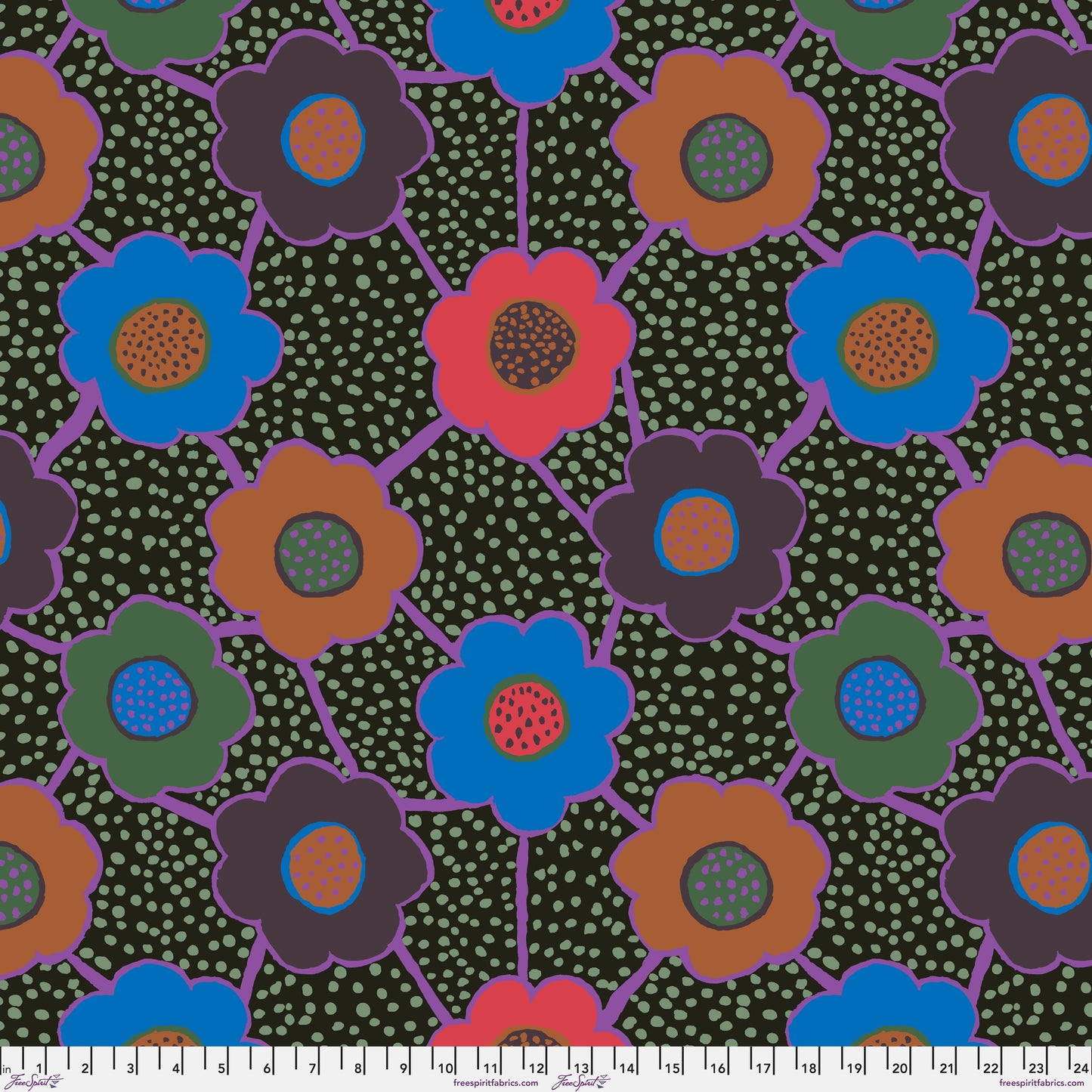 FLORAL CONNECTIONS Dark PWPJ132 Kaffe Fassett Collective August 2025