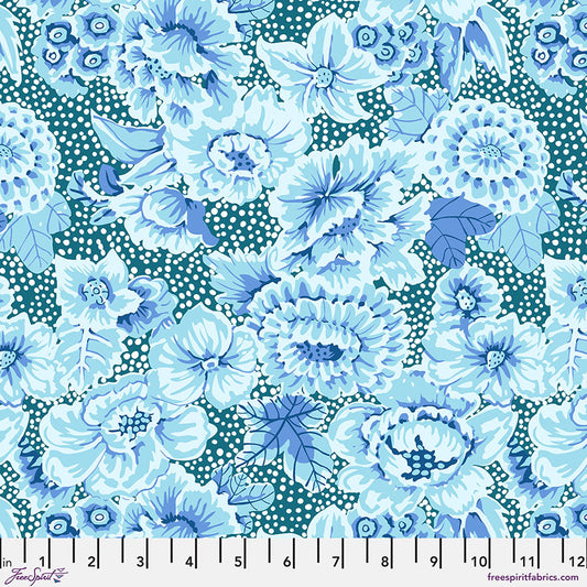 PRE-ORDER - FLORAL WITH DOTS - BLUE - Kaffe: From the Archives PWGP002.BLUE - December 2025