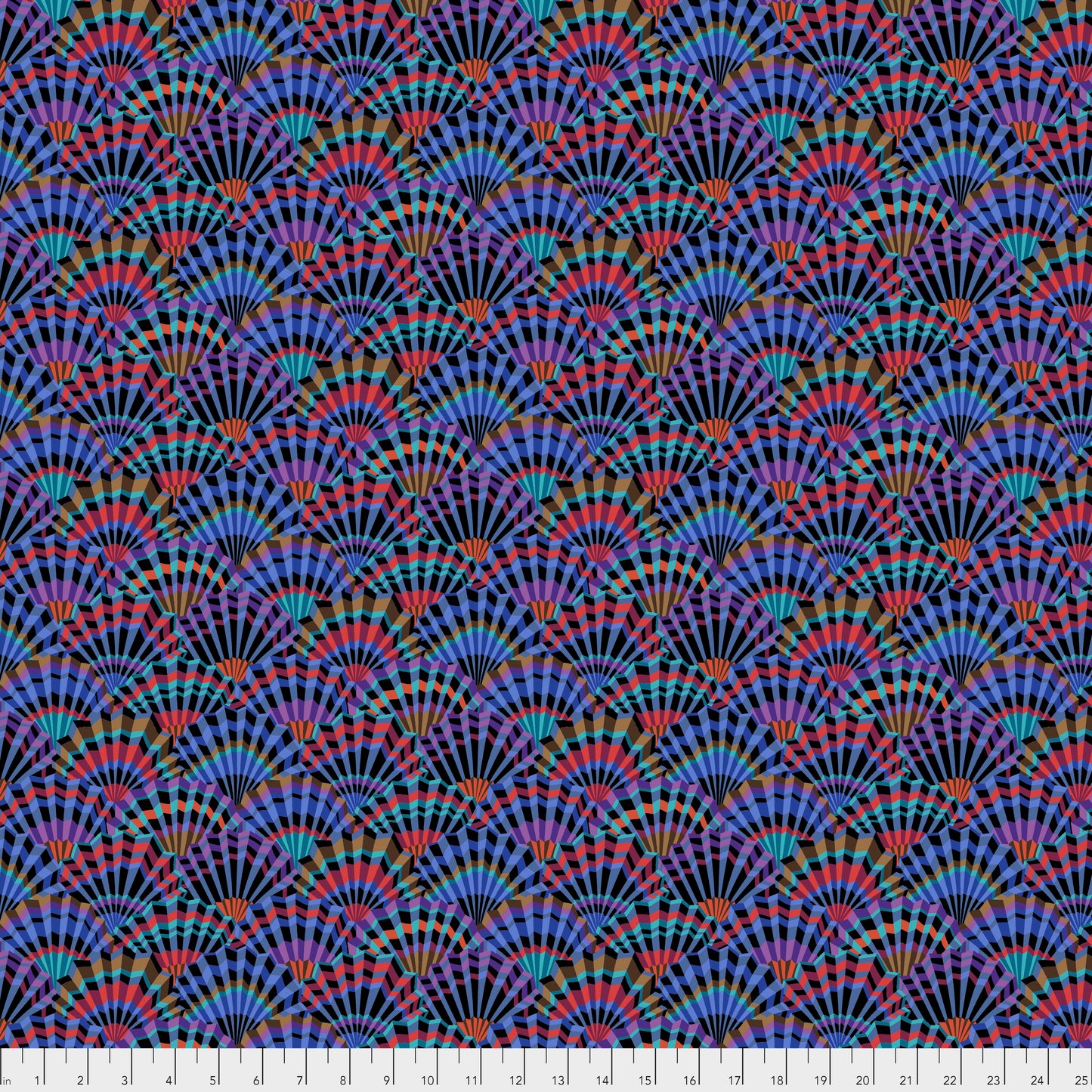 PAPER FANS BLACK PWGP143 Kaffe Fassett