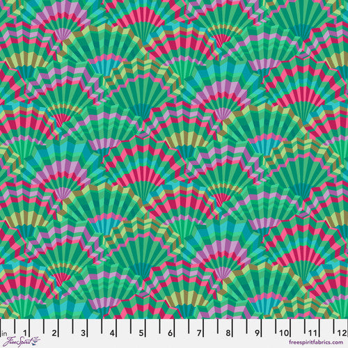 PAPER FANS GREEN PWGP143 Kaffe Fassett