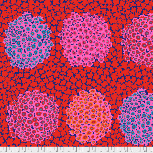 HYDRANGEA RED PWGP180 Kaffe Fassett