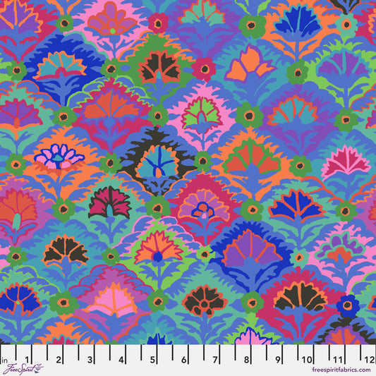 STEP FLOWER PWGP202 BLUE Kaffe Fassett Collective FEBRUARY 2024