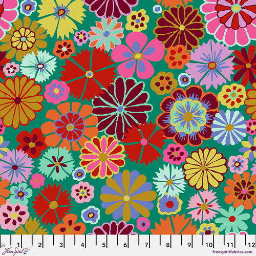 FOLK FLOWER Multi PWGP204 Kaffe Fassett Collective AUGUST 2024