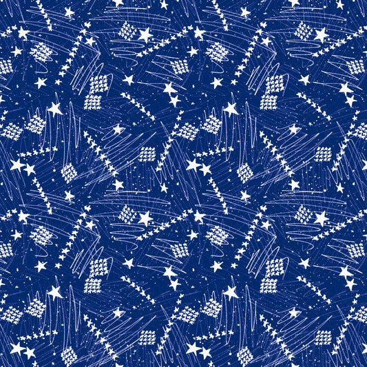 FreeSpirit Americana Stars in the Sky SM - Blue - PWKP091.BLUE