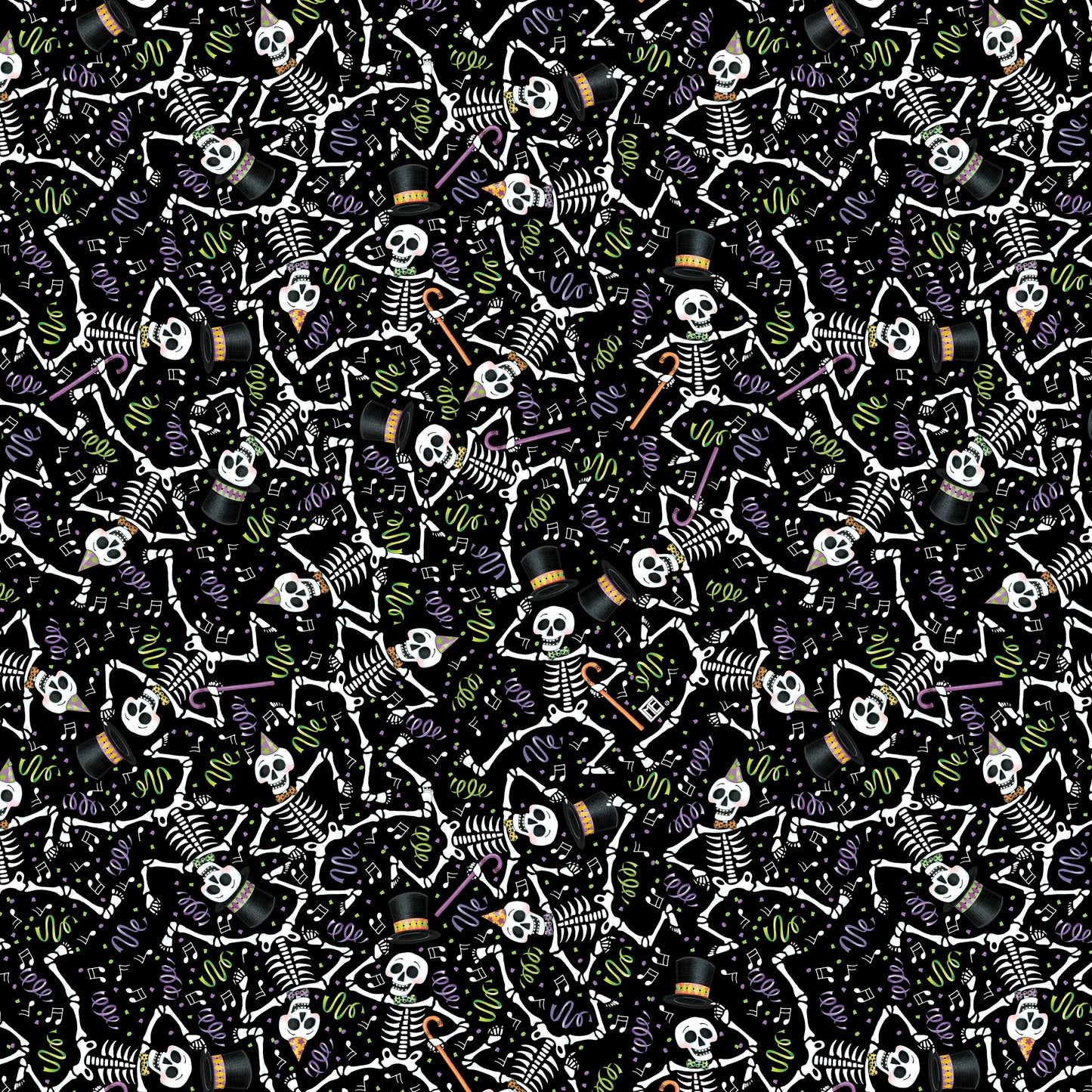 ***SALE***DANCING SKELETONS - Black - Spooky Cute Halloween PWMY008.BLACK Mary Engelbreit - May 2025
