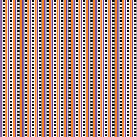 ***SALE***HALLOWEEN CHECK STRIPE - Multi - Spooky Cute Halloween PWMY009.MULTI Mary Engelbreit - May 2025