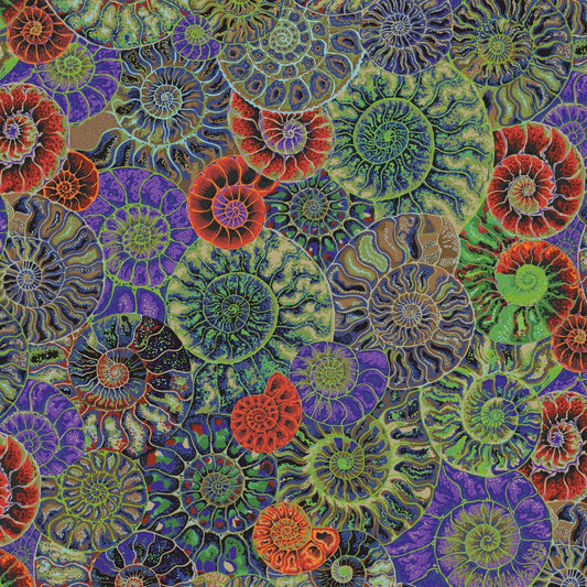 AMMONITES Dark PWPJ128 Philip Jacobs Kaffe Fassett Collective AUGUST 2024