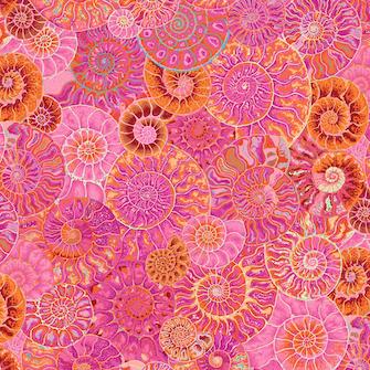 AMMONITES Pink PWPJ128 Philip Jacobs Kaffe Fassett Collective AUGUST 2024