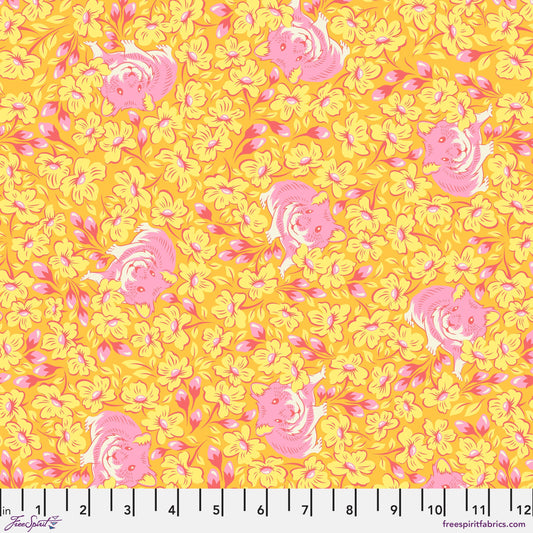 ***SALE*** CHUBBY CHEEKS - BUTTERCUP - Metallic Besties PWTP218.BUTTERCUP Tula Pink