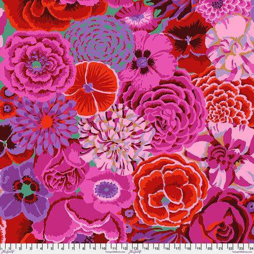 108" BEKAH MAGENTA Wide backing Sateen Cotton Kaffe Fassett