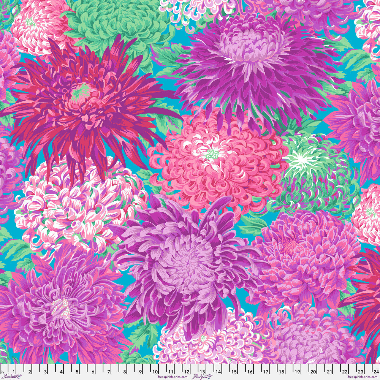 108" Japanese Chrysanthemum - Magenta Kaffe Fassett - Wide Cotton Backing Fabric
