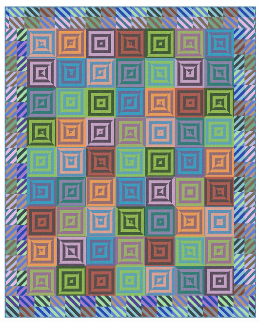 Optical Squares Quilt - Light - Download PDF Pattern